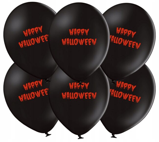 Balony lateksowe Krwawe Halloween HAPPY HALLOWEEN 6 sztuk HAL-134