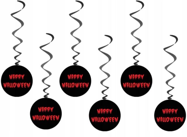 Świderki Dekoracja wisząca Krwawe Halloween 6 sztuk HAL-071