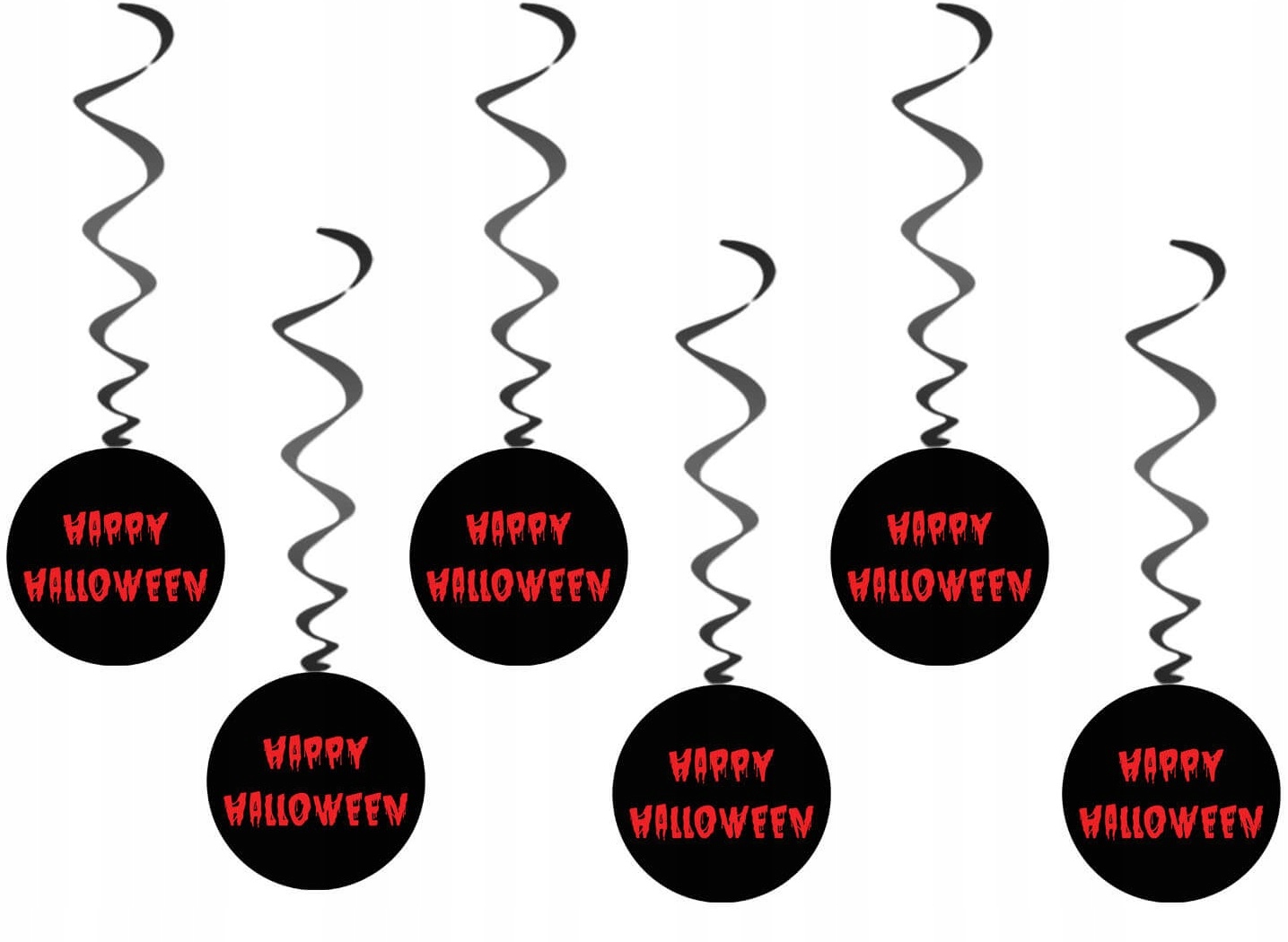 Świderki Dekoracja wisząca Krwawe Halloween 6 sztuk HAL-071