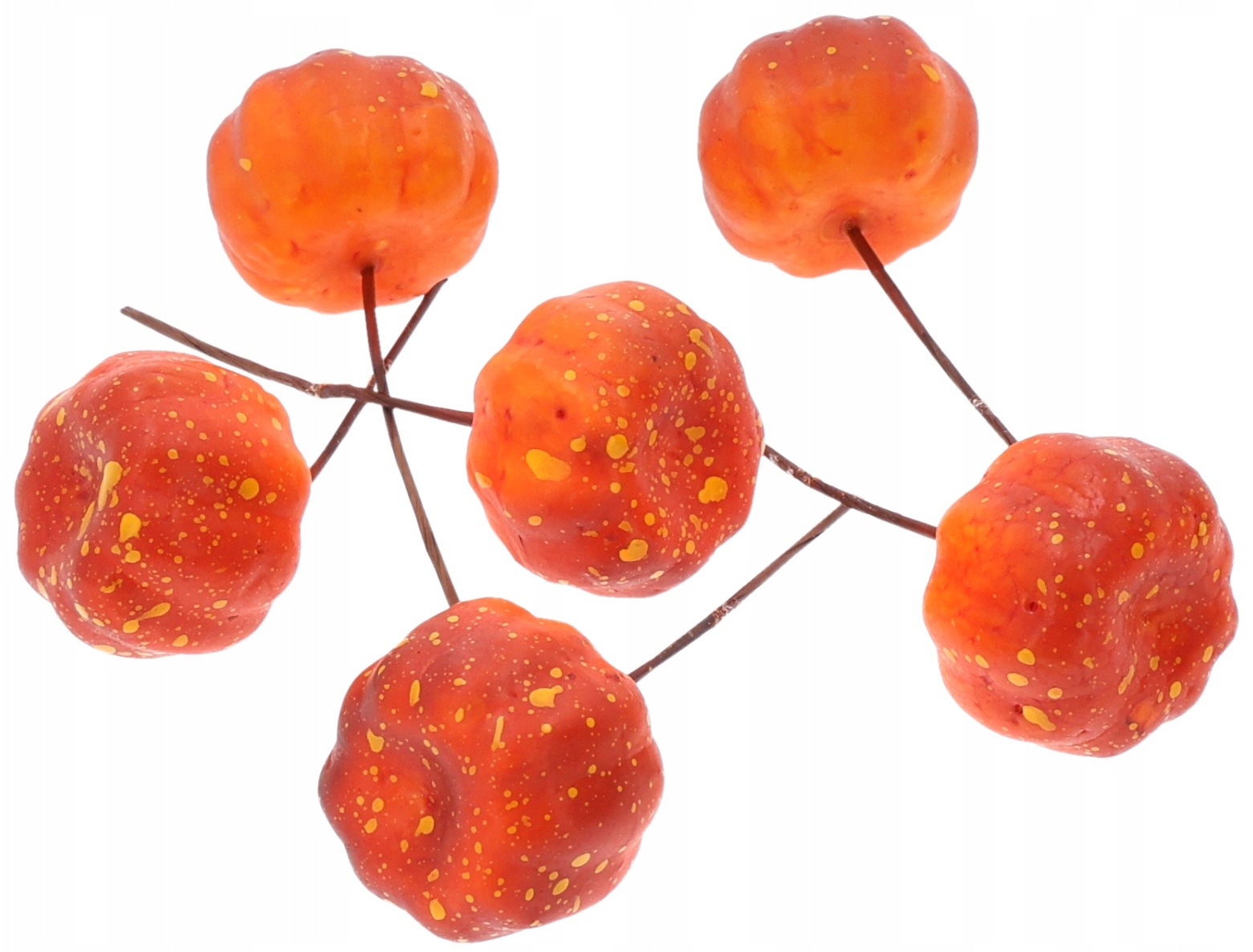 Sztuczne dynie na piku ozdoby dekoracje jesień Halloween 6 sztuk HAL-217 - obrazek 3
