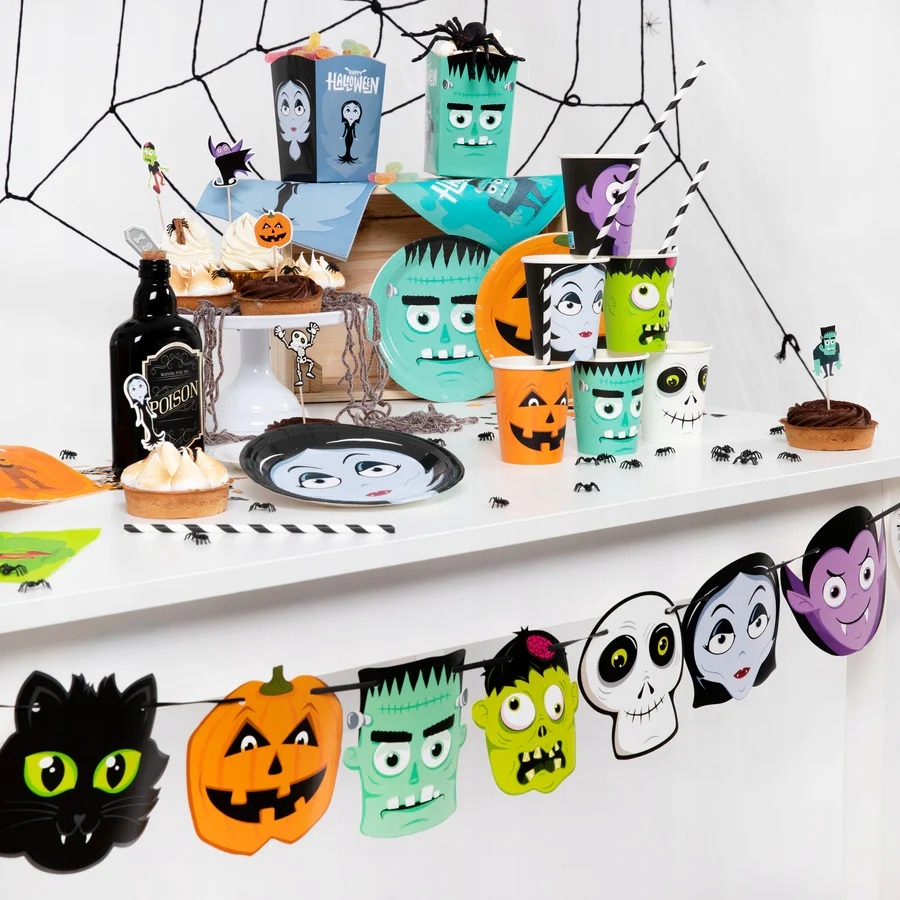 Girlanda papierowa Halloween Monsters Potwory 150 cm HAL-075 - obrazek 2