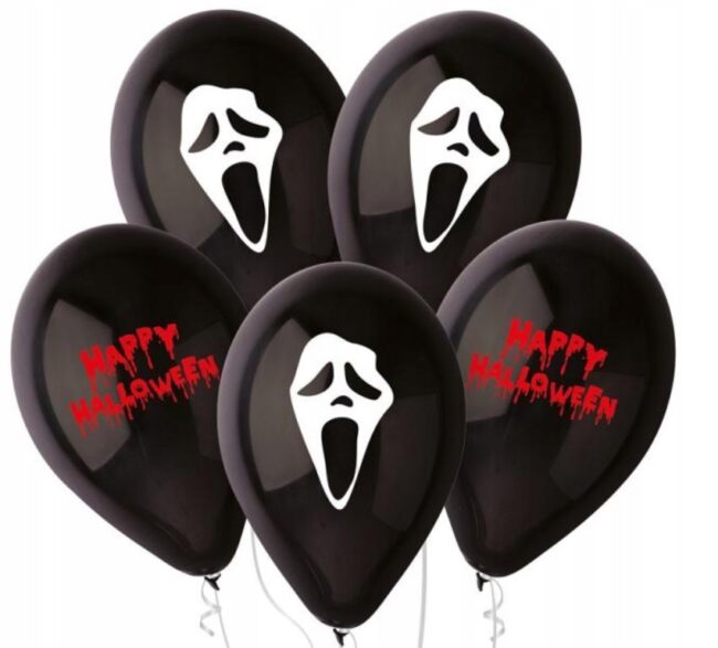balony lateksowe czarne halloween