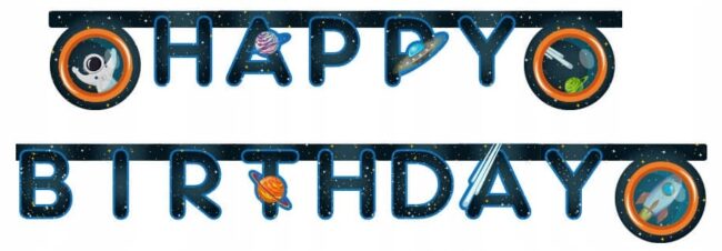 Baner Happy Birthday KOSMOS 200 cm Urodziny