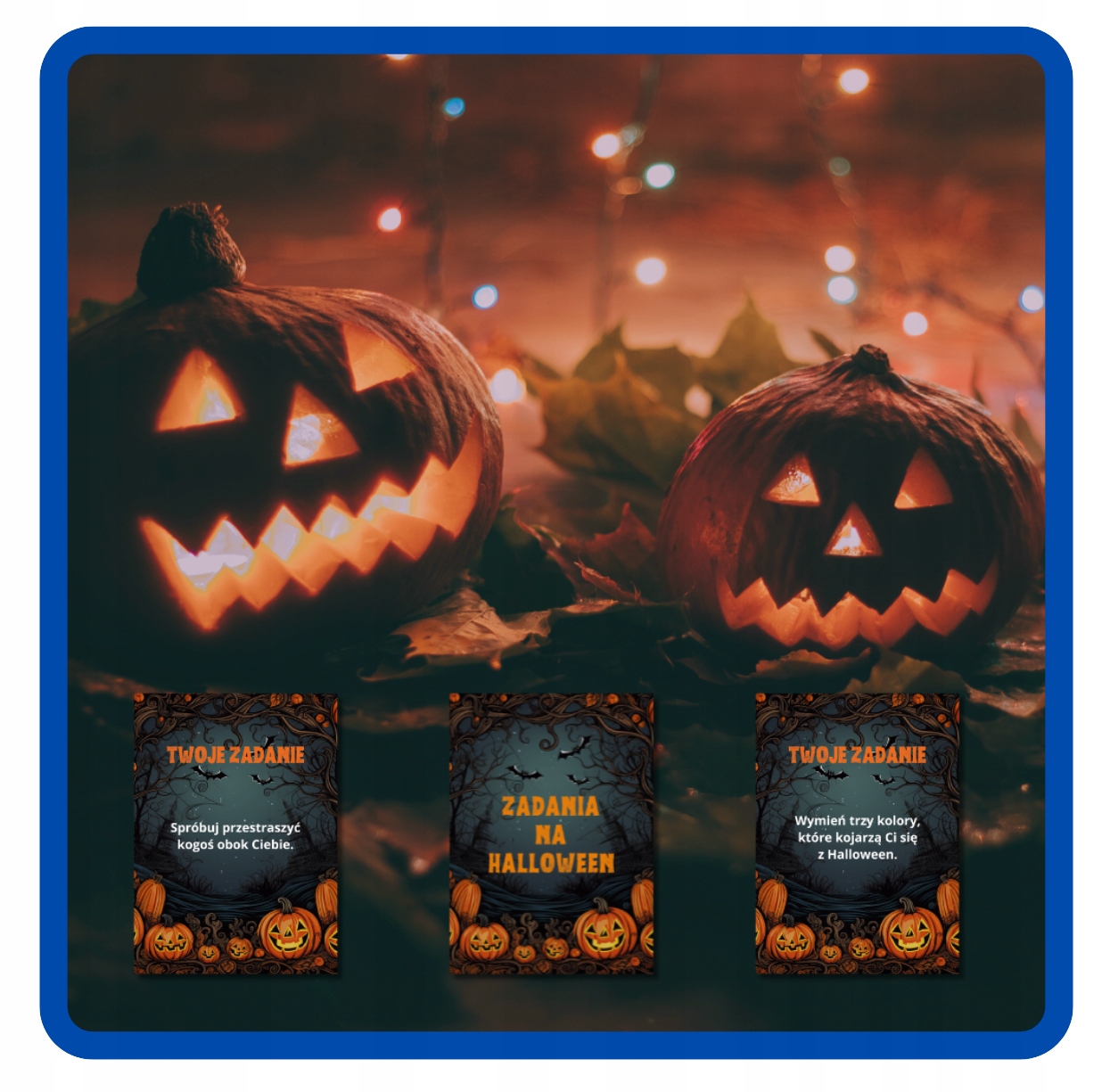 Karty zadań zadania na HALLOWEEN 20 kart z pytaniami dla dzieci HAL-160 - obrazek 6