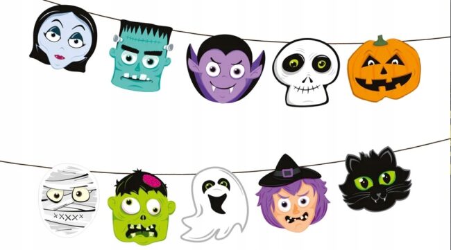 Girlanda papierowa Halloween Monsters Potwory 150 cm HAL-075