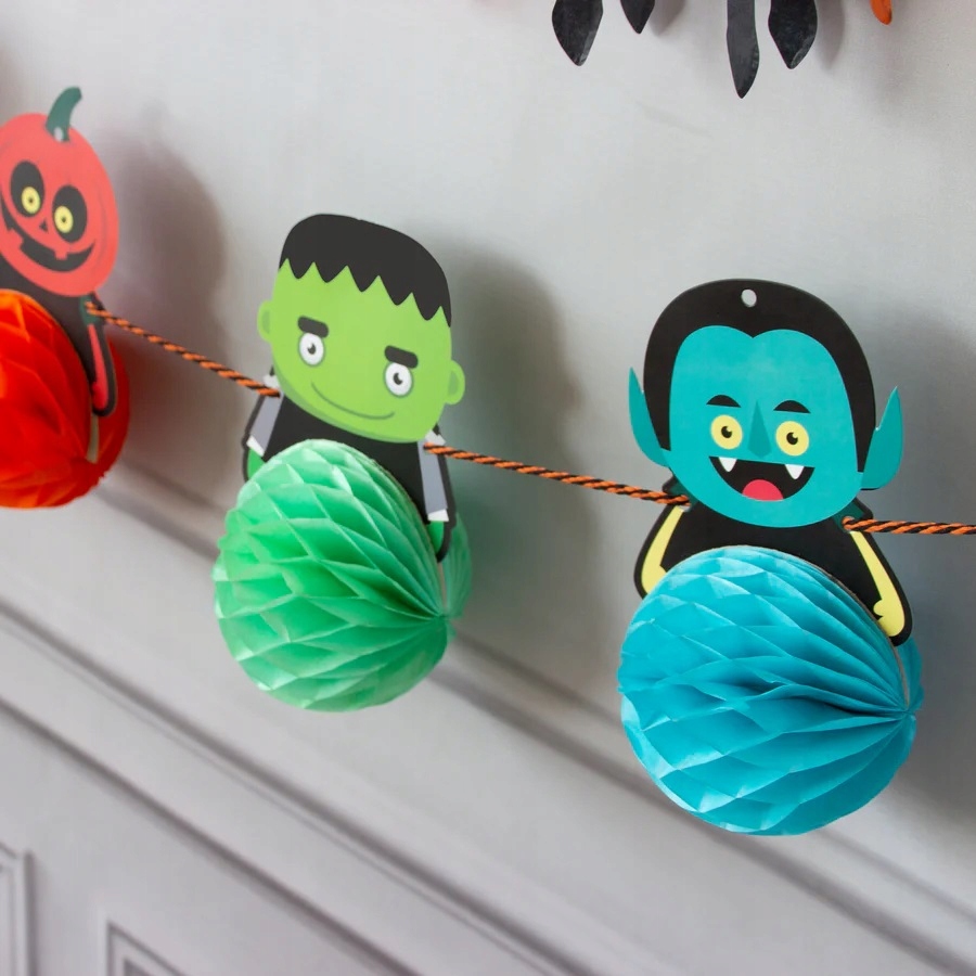 Girlanda Halloween Honeycomb 300 cm Wampir Dynia Czaszka HAL-205 - obrazek 4