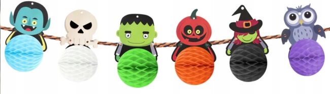Girlanda Halloween Honeycomb 300 cm Wampir Dynia Czaszka HAL-205