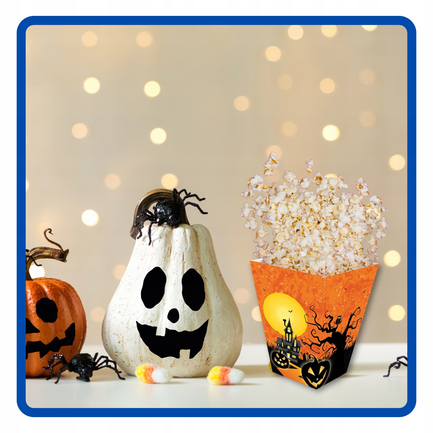 Pudełka na popcorn Nawiedzony Dom Halloween 6 sztuk HAL-054 - obrazek 2