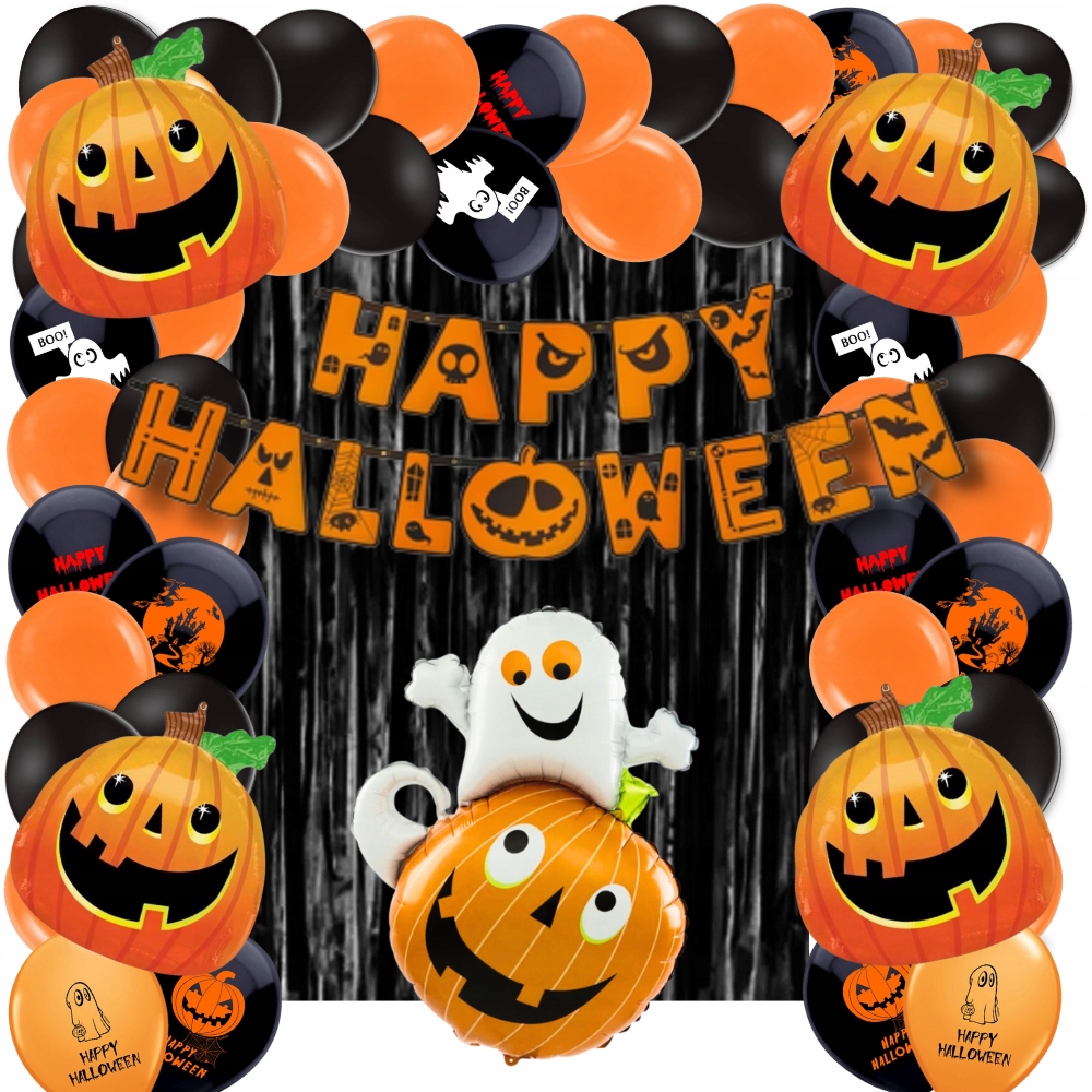 Zestaw balonów na HALLOWEEN baner kurtyna dekoracje HAL-200