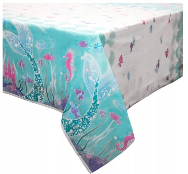 Obrus foliowy Syrenka Podwodny Świat Ocean 137x213 cm Urodziny