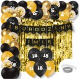 Balony Zestaw na 18 Urodziny Dekoracje Baner