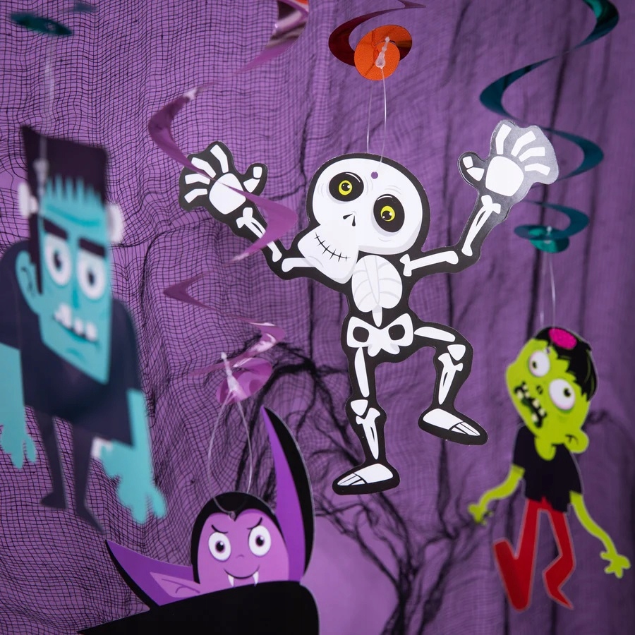 Świderki Dekoracja wisząca na Halloween Monsters Potwory 6 sztuk HAL-075B - obrazek 5