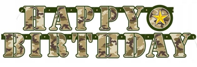 Baner Happy Birthday MORO Wojsko 150 cm Urodziny