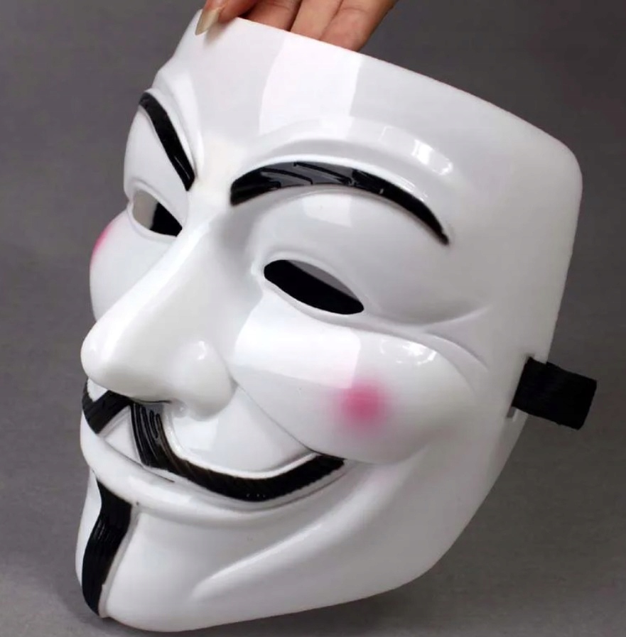 Maska ANONYMOUS biała Halloween Impreza Urodziny HAL-156 - obrazek 6