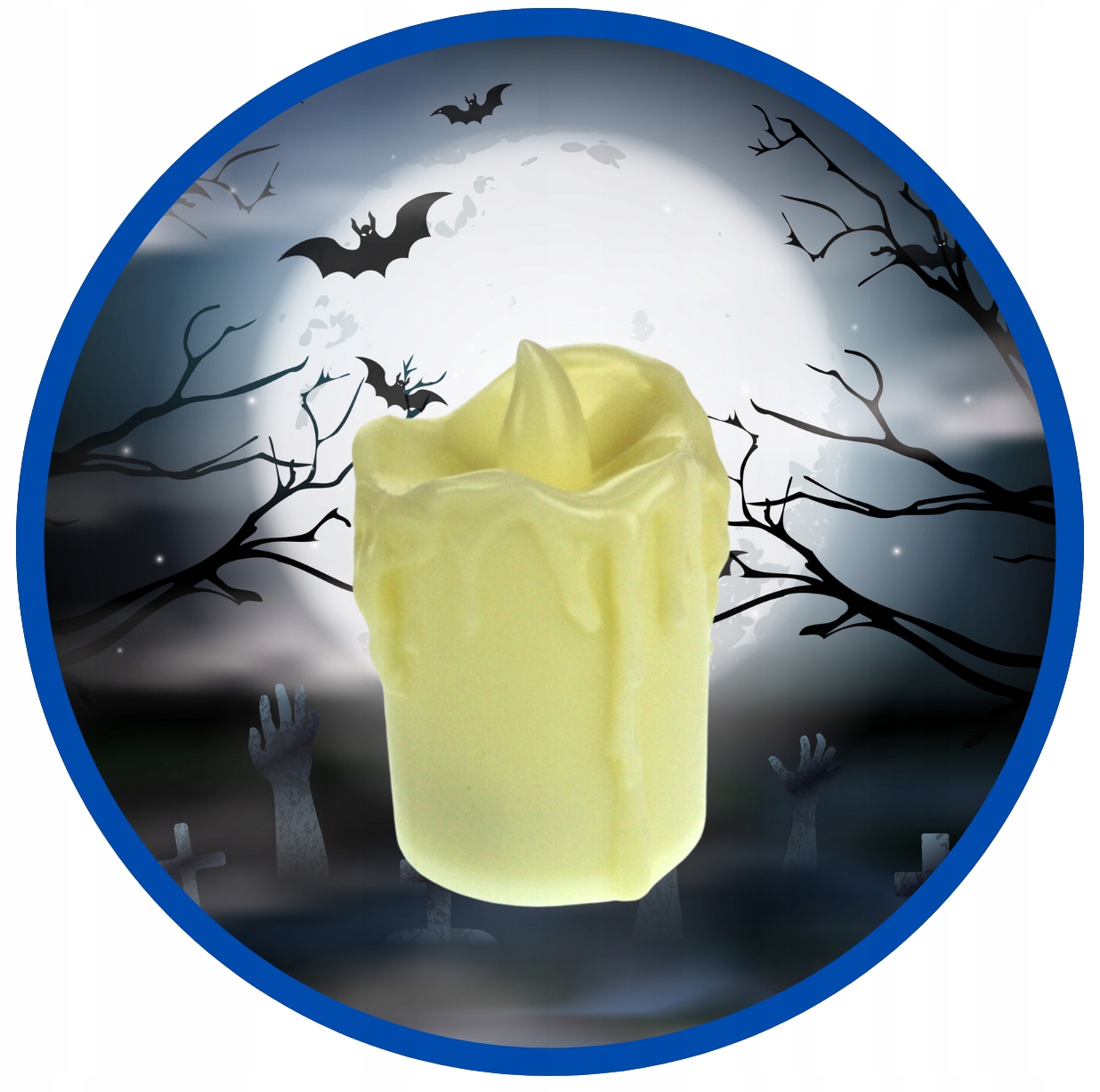 Wiaderko DYNIA Pojemnik na cukierki + Świeczka LED na baterie HALLOWEEN - obrazek 6
