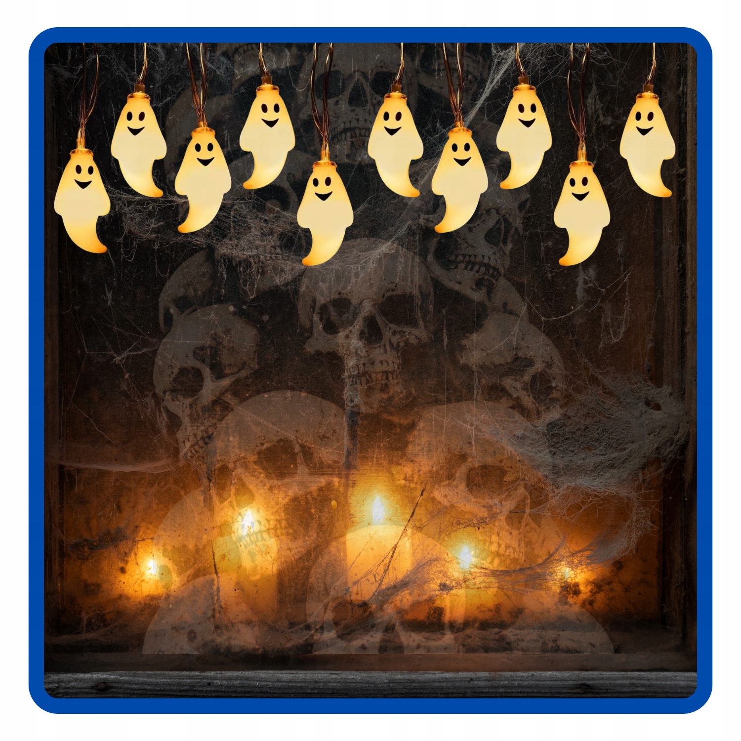 Girlanda świetlna lampki LED Duszki Duch 200 cm Halloween HAL-166 - obrazek 7