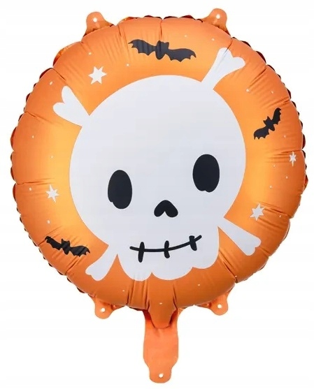 Balon foliowy okrągły Czaszka 45 cm Halloween HAL-108