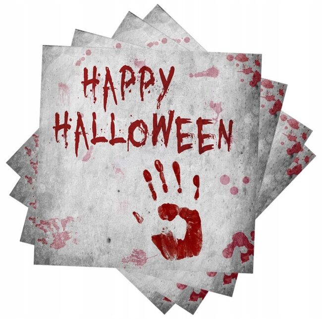 Serwetki papierowe na Halloween Krwawe ślady 20 sztuk HAL-224