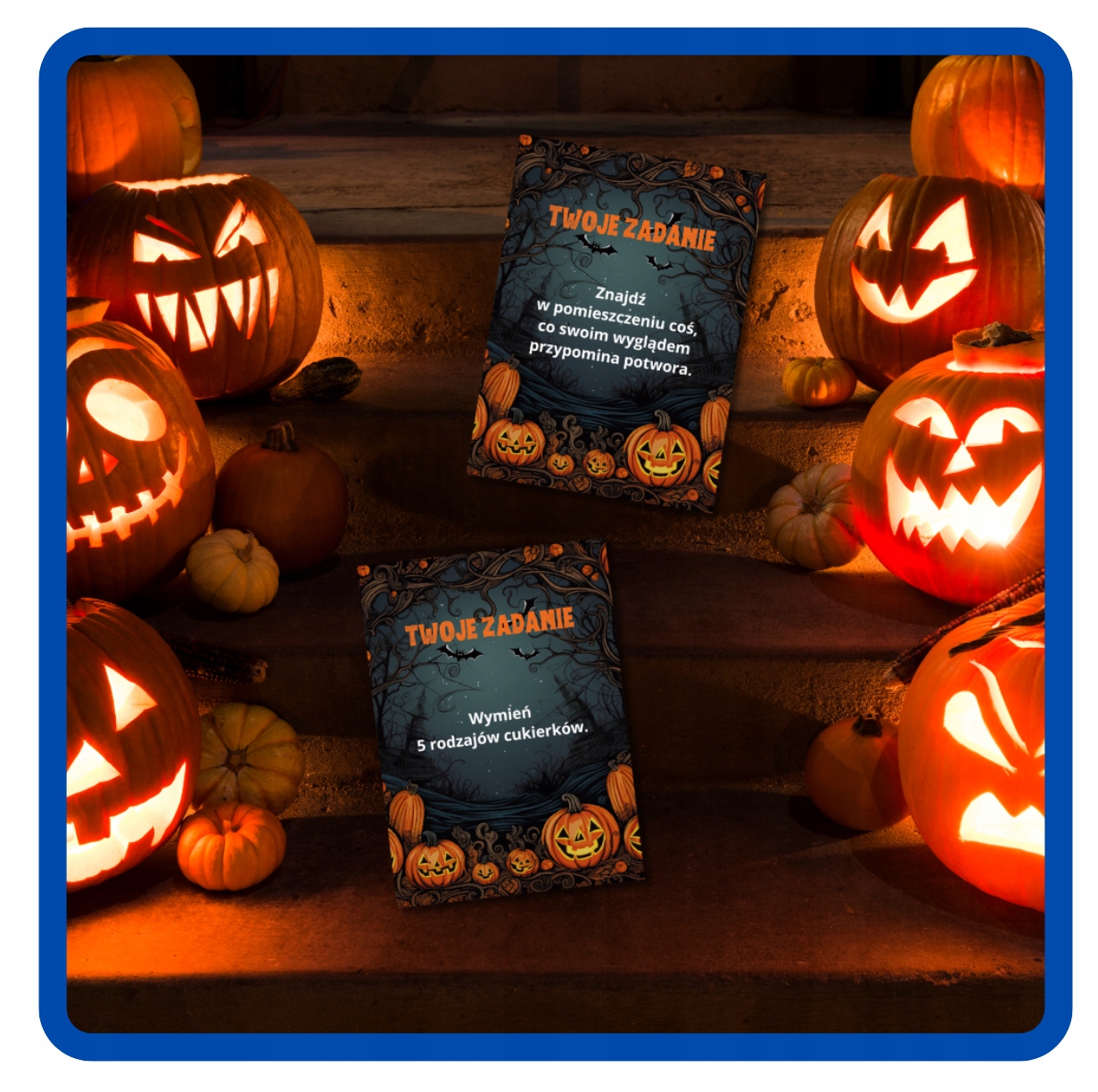 Karty zadań zadania na HALLOWEEN 20 kart z pytaniami dla dzieci HAL-160 - obrazek 5