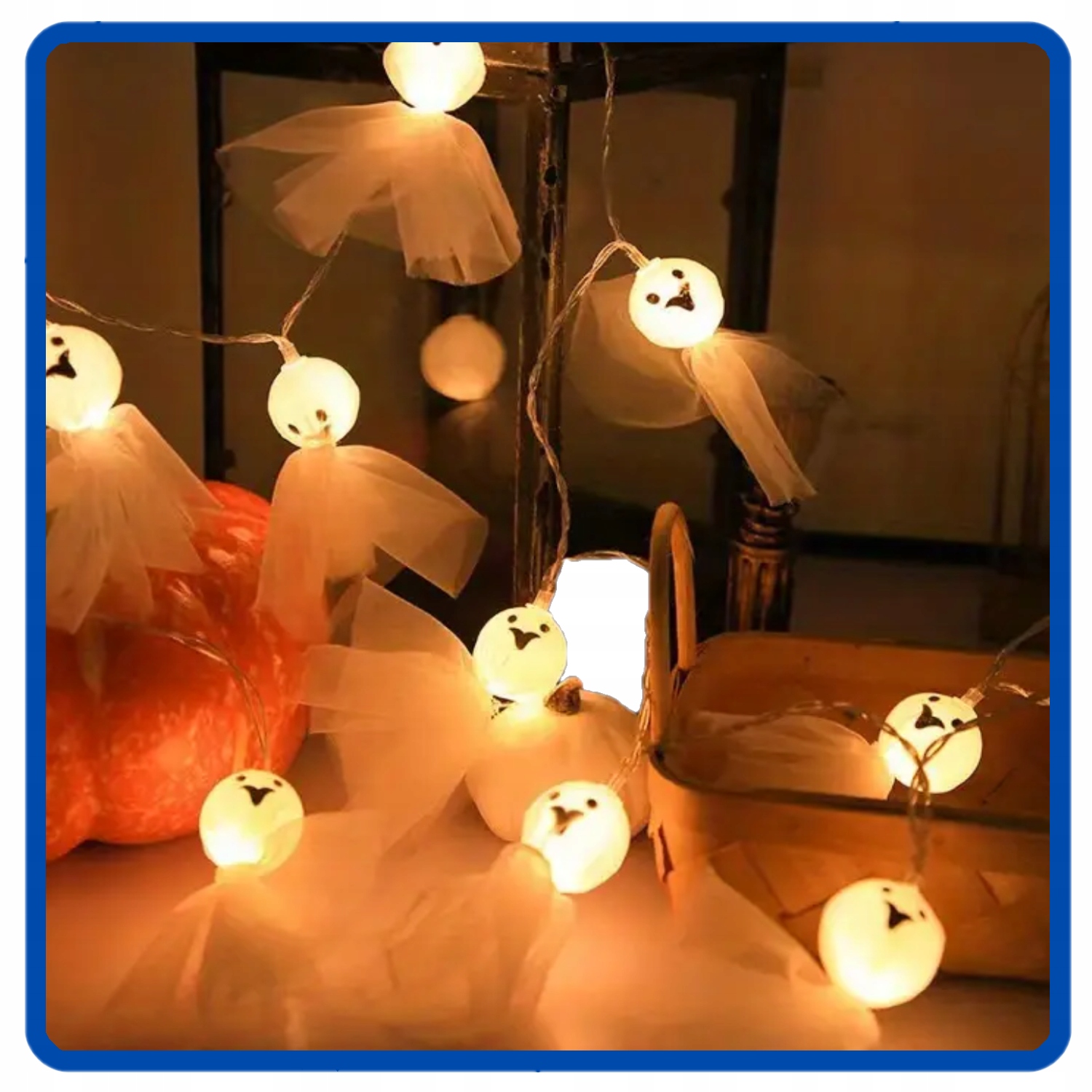 Girlanda świetlna lampki LED Zwiewne Duszki Duch 200 cm Halloween HAL-167 - obrazek 8