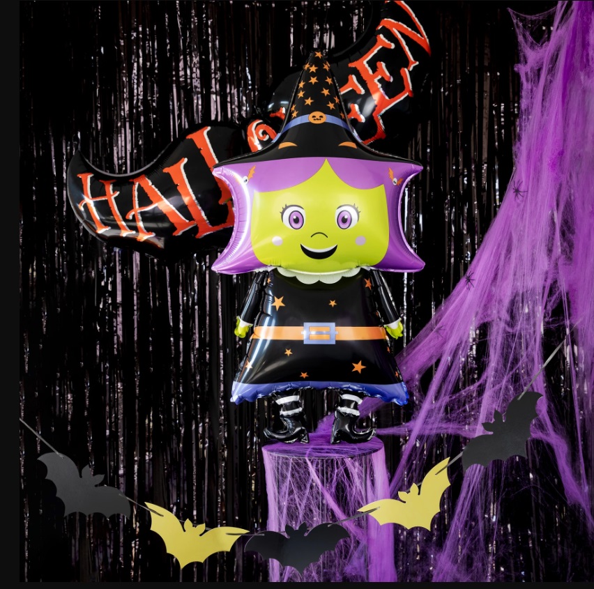 Balon foliowy CZAROWNICA Wiedźma 48x99 cm Halloween HAL-106 - obrazek 2