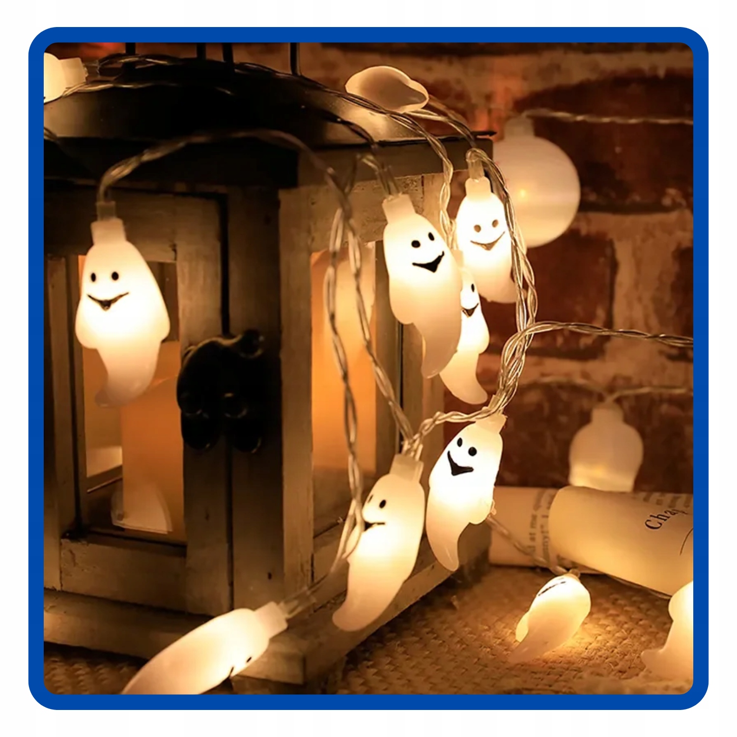 Girlanda świetlna lampki LED Duszki Duch 200 cm Halloween HAL-166 - obrazek 4