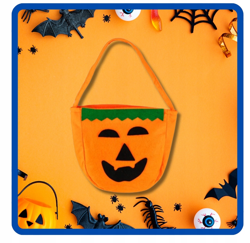 Torebka Koszyczek na cukierki Dynia Halloween 23x20 cm HAL-048 - obrazek 10