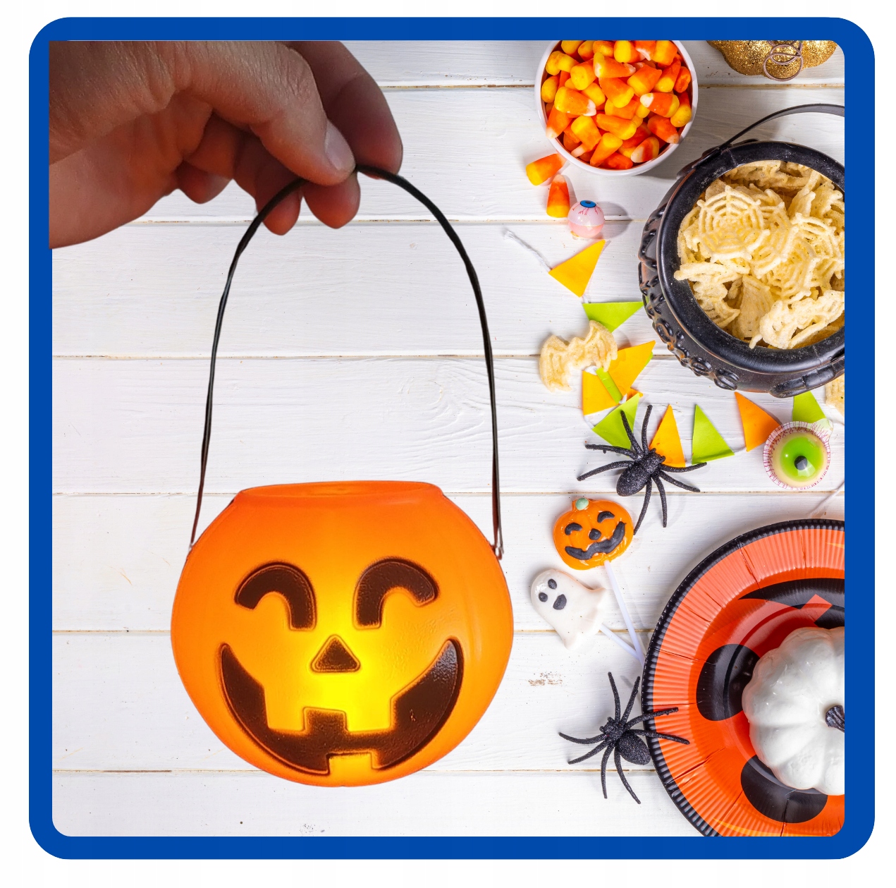 Wiaderko DYNIA Pojemnik na cukierki + Świeczka LED na baterie HALLOWEEN - obrazek 7