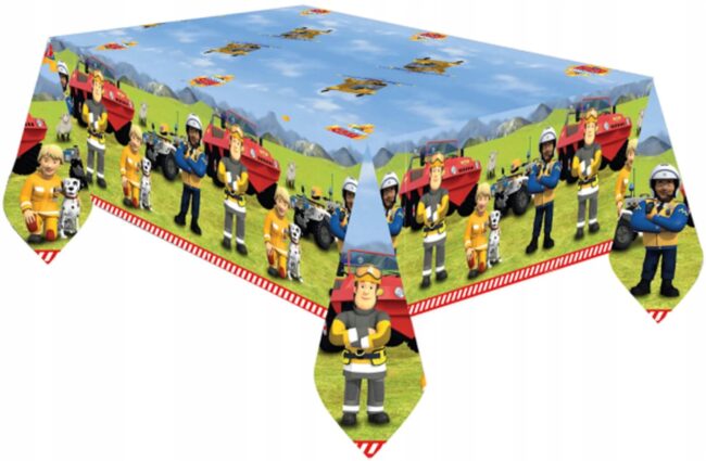 Obrus papierowy Strażak Sam 120x180 cm Urodziny