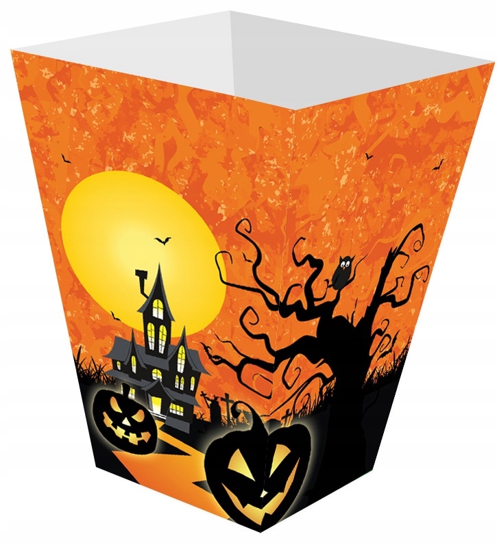Pudełka na popcorn Nawiedzony Dom Halloween 6 sztuk HAL-054