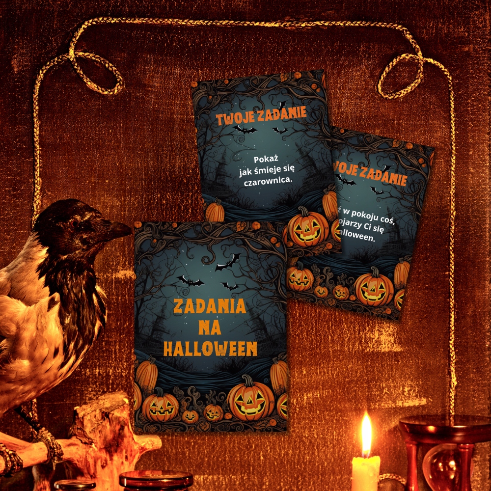 Karty zadań zadania na HALLOWEEN 20 kart z pytaniami dla dzieci HAL-160 - obrazek 10