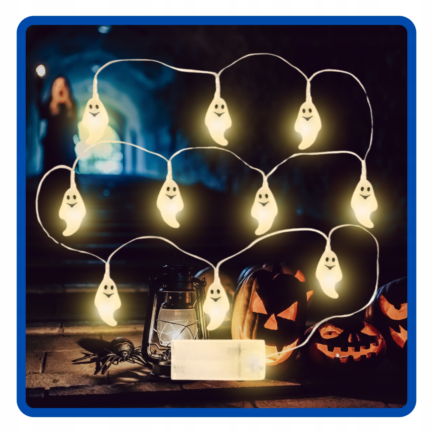 Girlanda świetlna lampki LED Duszki Duch 200 cm Halloween HAL-166 - obrazek 10