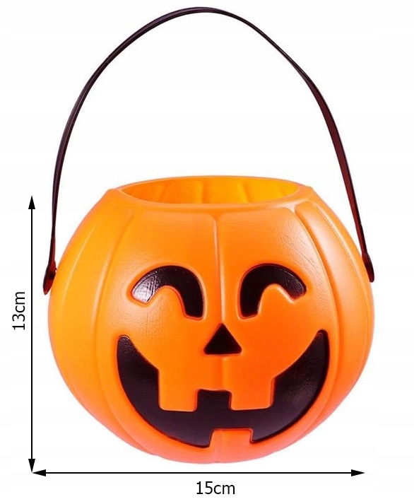 Wiaderko DYNIA Pojemnik na cukierki słodycze Halloween 15x13 cm HAL-151 - obrazek 3