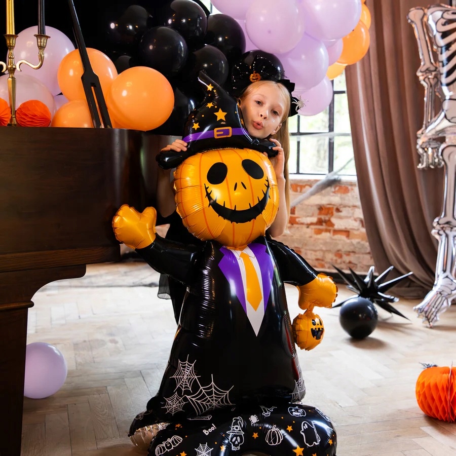 Balon foliowy stojący Pan Dynia 155 cm Halloween HAL-179 - obrazek 3