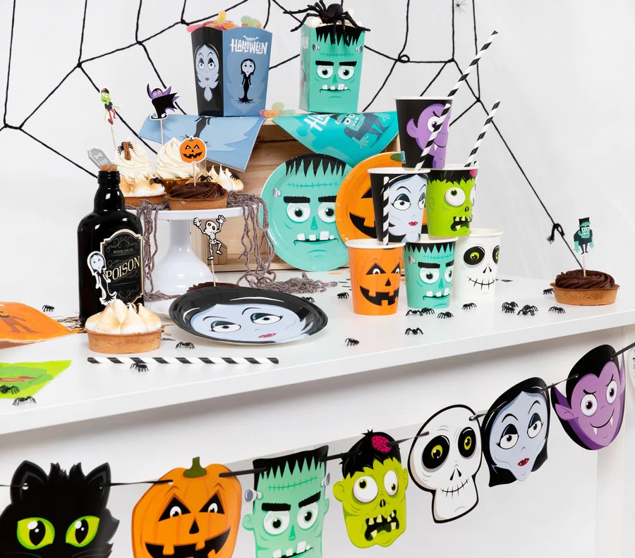 Kubeczki papierowe Halloween Monsters Potwory 6 sztuk HAL-073 - obrazek 4