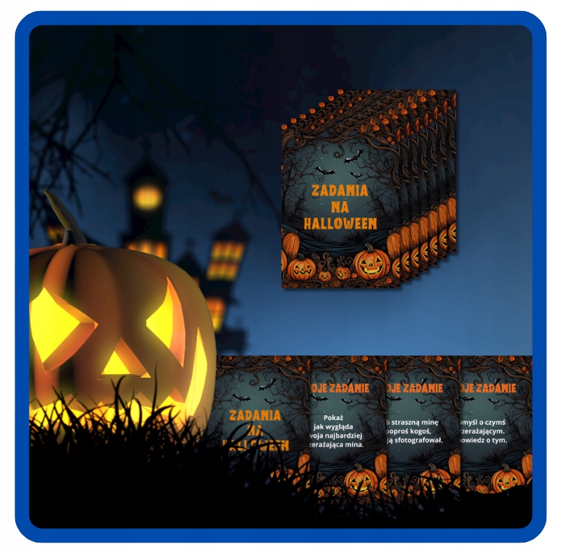 Karty zadań zadania na HALLOWEEN 20 kart z pytaniami dla dzieci HAL-160 - obrazek 7