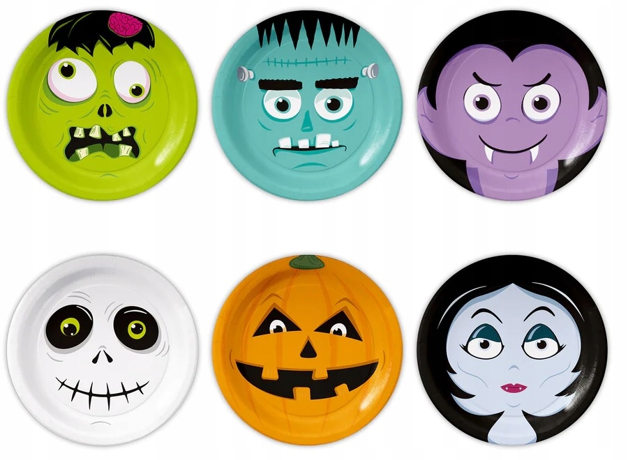 talerzyki papierowe halloween