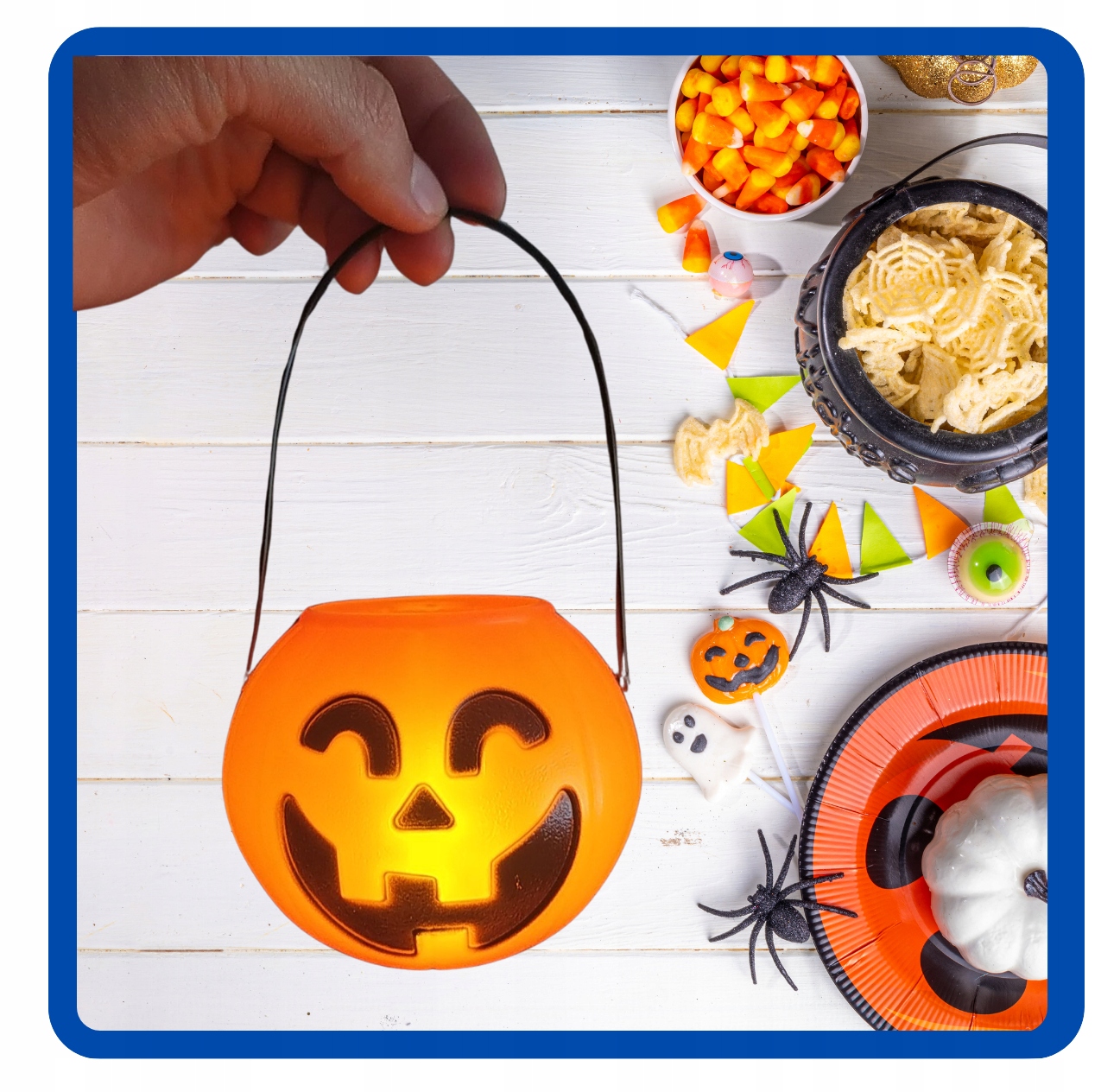 Wiaderko DYNIA Pojemnik na cukierki + Świeczka LED na baterie HALLOWEEN - obrazek 2