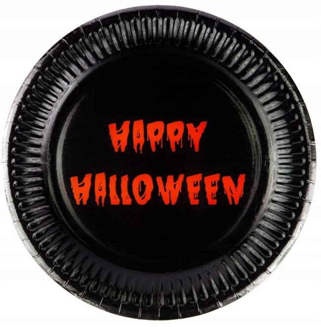 Talerzyki papierowe Krwawe Halloween 18 cm 6 sztuk HAL-062