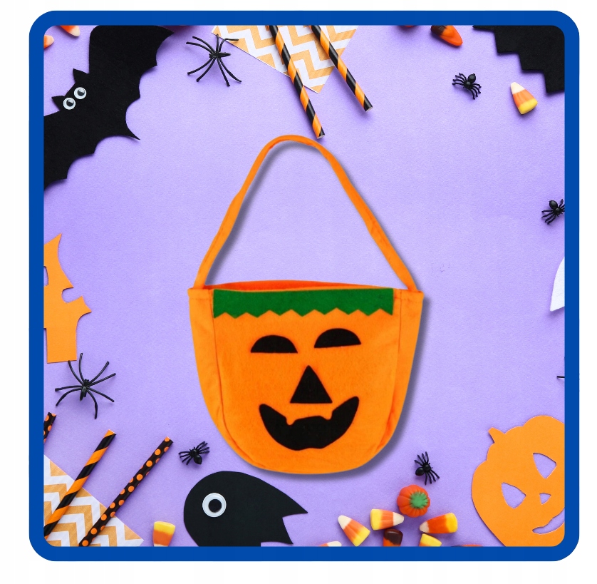 Torebka Koszyczek na cukierki Dynia Halloween 23x20 cm HAL-048 - obrazek 5