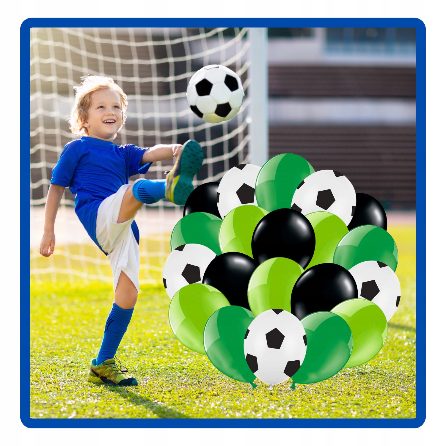 Balony lateksowe Piłka Nożna Football Mix balonów 20 sztuk Urodziny - obrazek 3