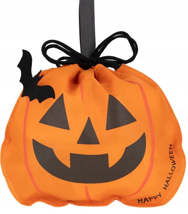 Worek na cukierki słodycze Dynia Pomarańczowa 28x36 cm Halloween HAL-236