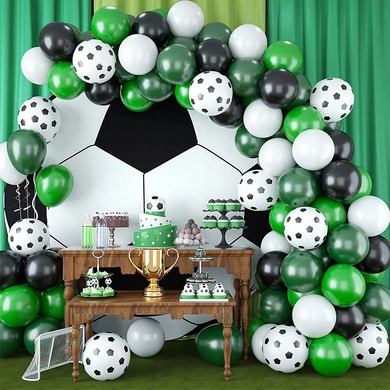 Girlanda balonowa Balony zestaw dekoracyjny Piłka Nożna 105 sztuk Urodziny - obrazek 2