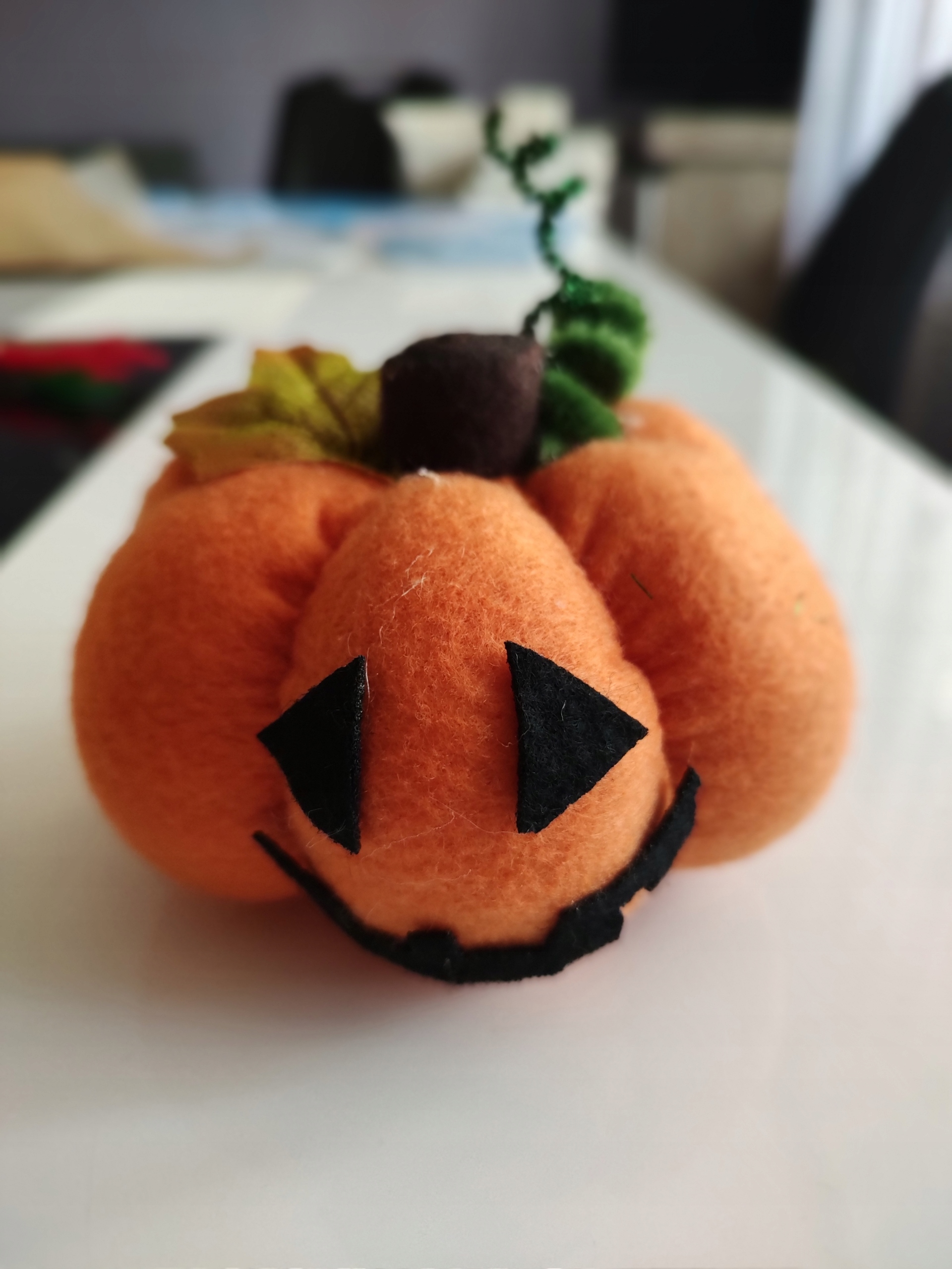 Dynia Materiałowa 11x8 cm na Halloween Dekoracja Ozdoba HAL-031 - obrazek 2