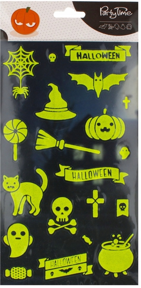 Naklejki świecące w ciemności HALLOWEEN mix wzorów HAL-096