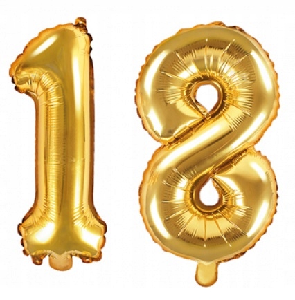 Zestaw Dekoracje Balony 18 Urodziny Dowolne Imię - obrazek 3