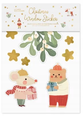 Naklejki na okno Christmas Święta Boże Narodzenie mix 4 arkusze BNAR-257 - obrazek 3
