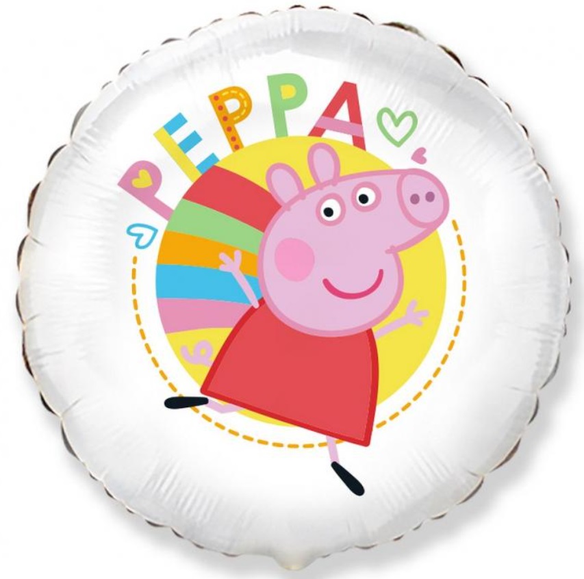 Balon foliowy okrągły Świnka Peppa 45 cm Urodziny