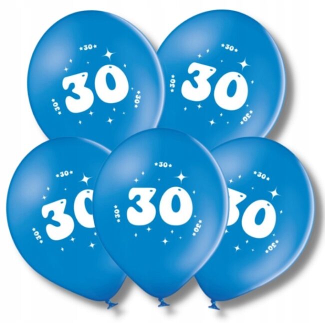 niebieskie balony 30