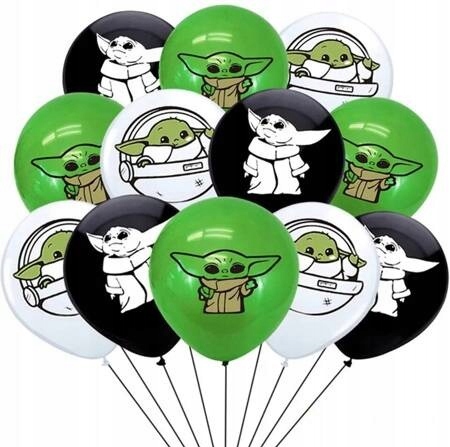 Balony lateksowe YODA Star Wars Gwiezdne Wojny 9 sztuk Urodziny